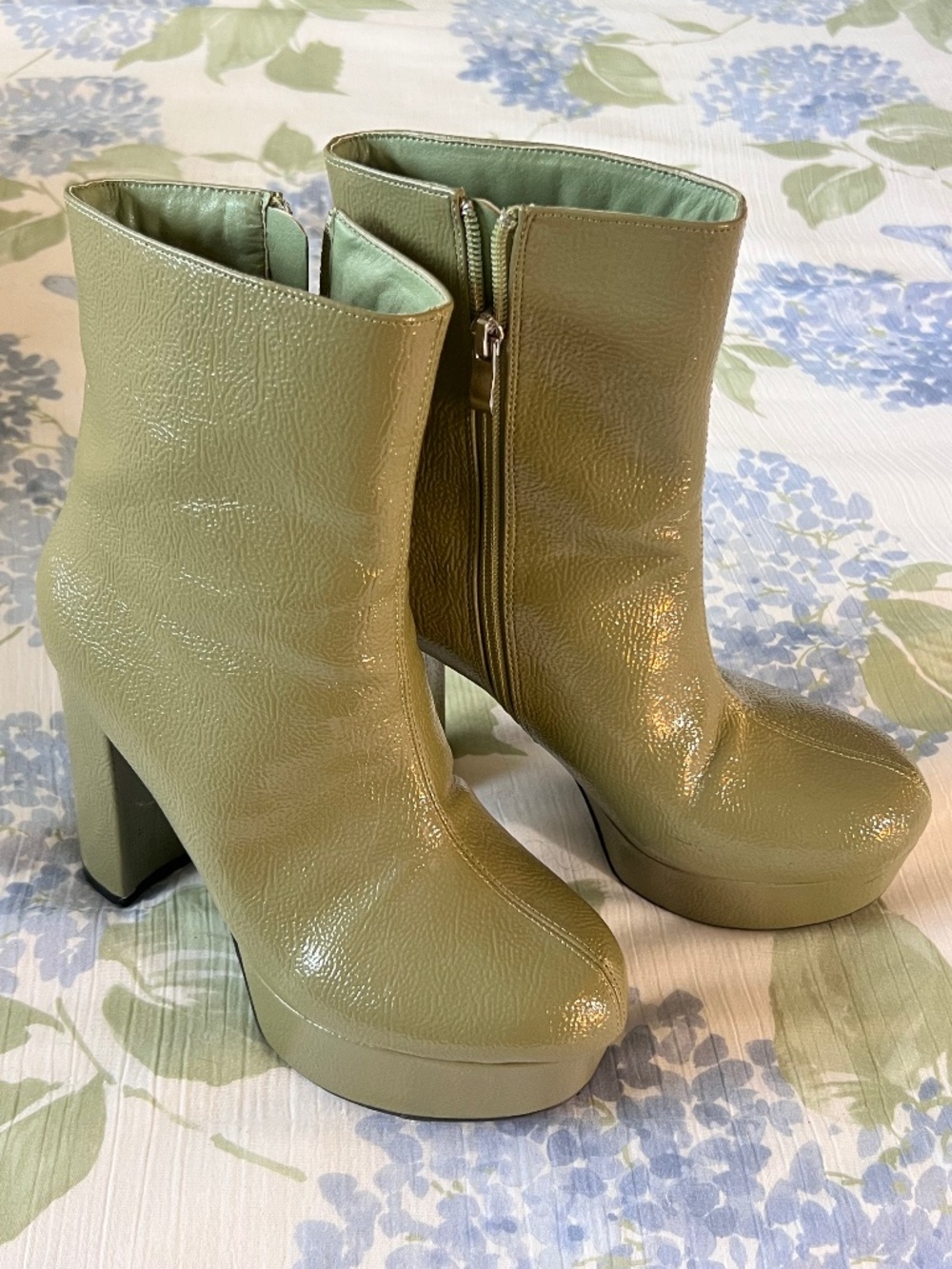 Green disco boots